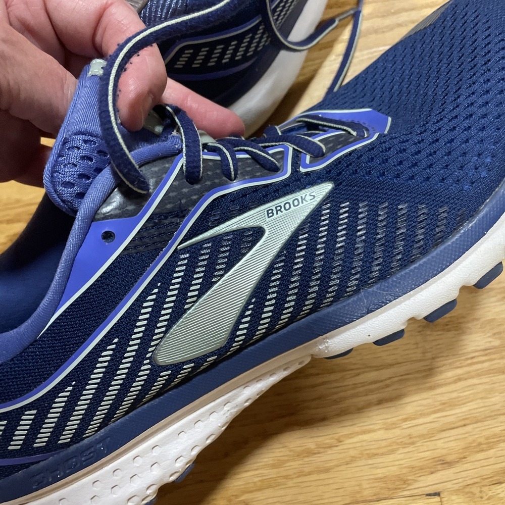 Brooks Ghost 12 Shoes Womens Size 11 Blue Running Athletic Sneakers 1203051B413
